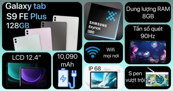 Samsung Galaxy Tab S9 FE Plus WIFI 8GB 128GB - Hình ảnh 15